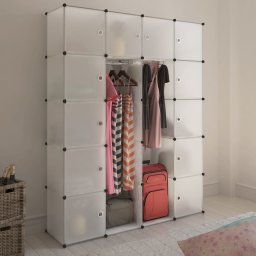 Gossi dulap modular cu 14 compartimente alb 37 x 146 x 180,5 cm