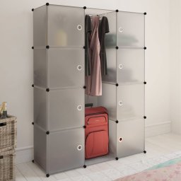 Gossi dulap modular cu 9 compartimente, 37 x 115 x 150 cm, alb