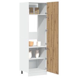 Gossi dulap pentru frigider, stejar artizanal, 60 x 57 x 207 cm, pal