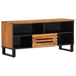 Gossi dulap tv, 100x34x46 cm, lemn masiv de acacia