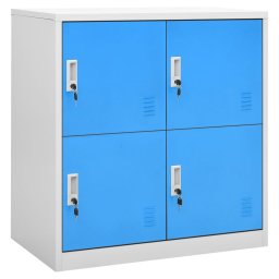Gossi dulap vestiar, gri deschis si albastru, 90x45x92,5 cm, otel