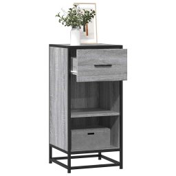Gossi dulap, gri sonoma, 35,5x35x76 cm, lemn prelucrat si metal