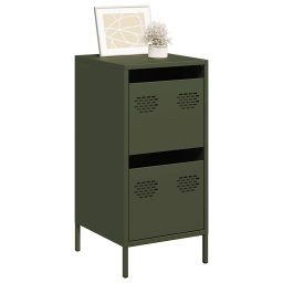 Gossi dulap, verde masliniu, 35x39x73,5 cm, otel laminat la rece
