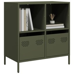 Gossi dulap, verde masliniu, 68x39x73,5 cm, otel laminat la rece
