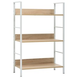 Gossi etajera carti 3 rafturi, stejar, 60x27,6x90,5 cm lemn prelucrat
