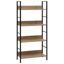 Gossi etajera carti 3 rafturi, stejar,60x27,6x124,5 cm lemn prelucrat