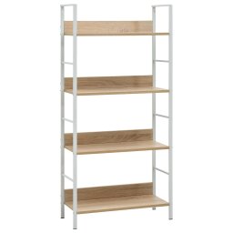 Gossi etajera carti 4 rafturi, stejar, 60x27,6x124,5cm lemn prelucrat