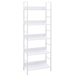 Gossi etajera carti 5 rafturi, alb, 60x27,6x158,5 cm, lemn prelucrat