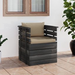 Gossi fotoliu de gradina cu perne, lemn de pin