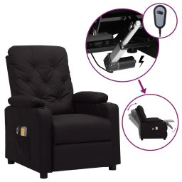 Gossi fotoliu de masaj electric, negru, piele ecologica
