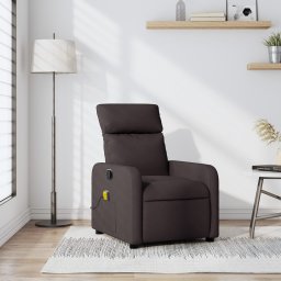Gossi fotoliu de masaj rabatabil, maro inchis, material textil