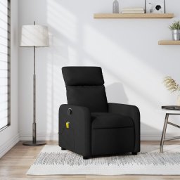 Gossi fotoliu de masaj rabatabil, negru, material textil