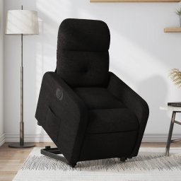 Gossi fotoliu electric rabatabil cu ridicare, negru, textil