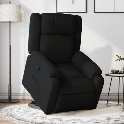 Gossi fotoliu electric rabatabil cu ridicare, negru, textil