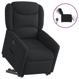 Gossi fotoliu electric rabatabil cu ridicare, negru, textil