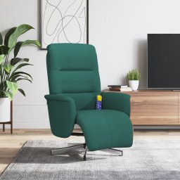 Gossi fotoliu masaj rabatabil cu suport picioare verde inchis textil