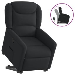 Gossi fotoliu rabatabil cu ridicare pe verticala, negru, textil