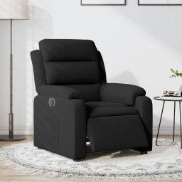 Gossi fotoliu rabatabil electric, negru, catifea