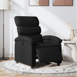 Gossi fotoliu rabatabil electric, negru, material textil