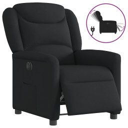 Gossi fotoliu rabatabil electric, negru, material textil