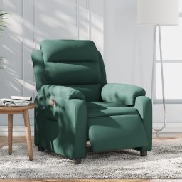 Gossi fotoliu rabatabil electric, verde inchis, catifea