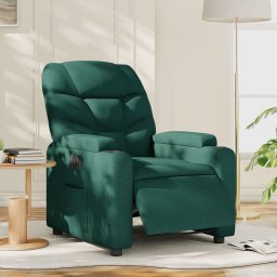 Gossi fotoliu rabatabil electric, verde inchis, material textil