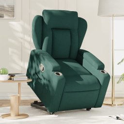 Gossi fotoliu rabatabil ridicare pe verticala, verde inchis, textil