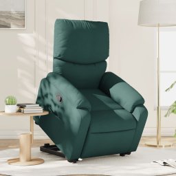 Gossi fotoliu rabatabil ridicare pe verticala, verde inchis, textil