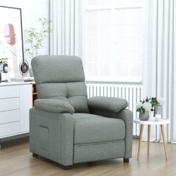 Gossi fotoliu rabatabil, gri inchis, material textil