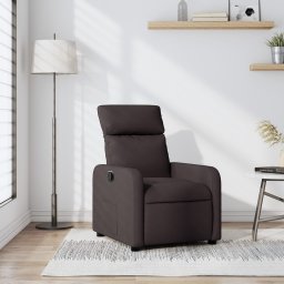 Gossi fotoliu rabatabil, maro inchis, material textil