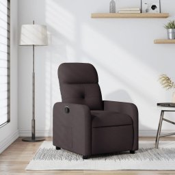 Gossi fotoliu rabatabil, maro inchis, material textil