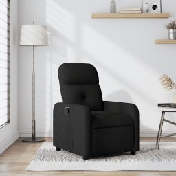 Gossi fotoliu rabatabil, negru, material textil
