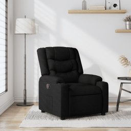 Gossi fotoliu rabatabil, negru, material textil