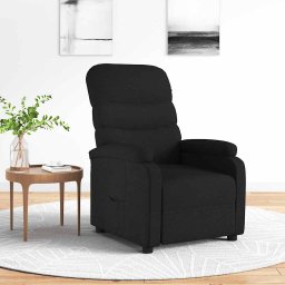 Gossi fotoliu rabatabil, negru, material textil
