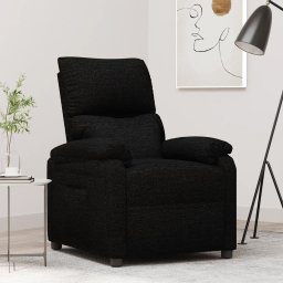 Gossi fotoliu rabatabil, negru, material textil