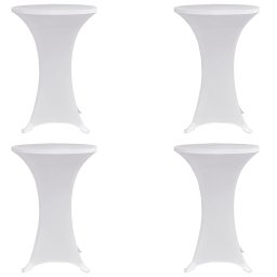 Gossi husa de masa cu picior Ø60 cm, 4 buc., alb, elastic