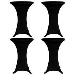 Gossi husa de masa cu picior Ø60 cm, 4 buc., negru, elastic