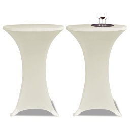 Gossi husa de masa cu picior Ø80 cm, 2 buc., crem, elastic