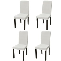 Gossi huse de scaun elastice drepte, 4 buc., crem