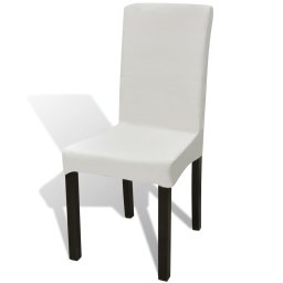 Gossi huse de scaun elastice drepte, 6 buc., crem
