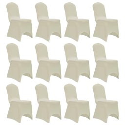 Gossi huse elastice pentru scaun, 12 buc., crem