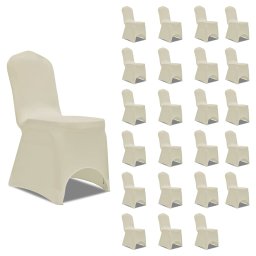 Gossi huse elastice pentru scaun, 24 buc., crem