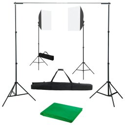 Gossi kit studio foto cu lumini softbox si fundal