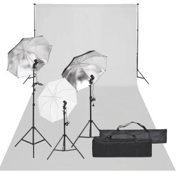 Gossi kit studio foto cu set de lumina si fundal
