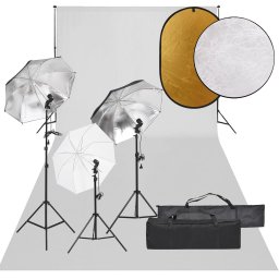 Gossi kit studio foto cu set de lumini, fundal si reflector