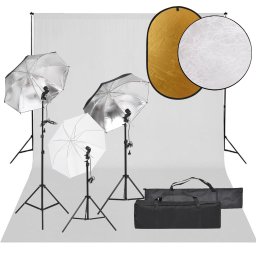 Gossi kit studio foto cu set de lumini, fundal si reflector