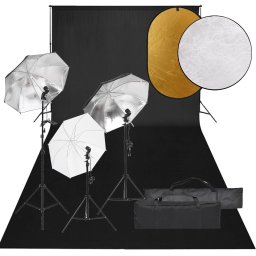 Gossi kit studio foto cu set de lumini, fundal si reflector