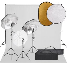 Gossi kit studio foto cu set de lumini, fundal si reflector