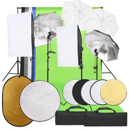 Gossi kit studio foto cu set de lumini, fundal si reflector