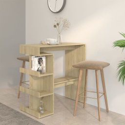 Gossi masa bar cu raft depozitare stejar sonoma 100x50x101,5 cm pal